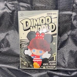 DIMOO WORLD Vinyl Plush Keychain - Red and Black